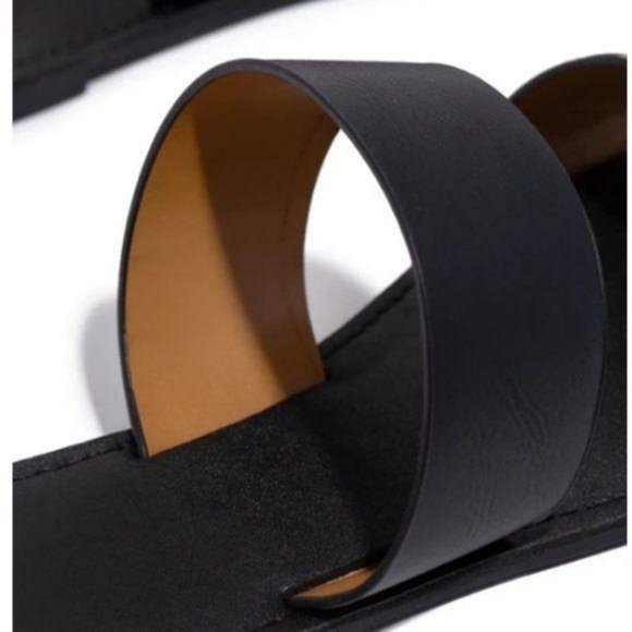 Double Strap Sandals in Black / Leopard - Picture 2 of 4